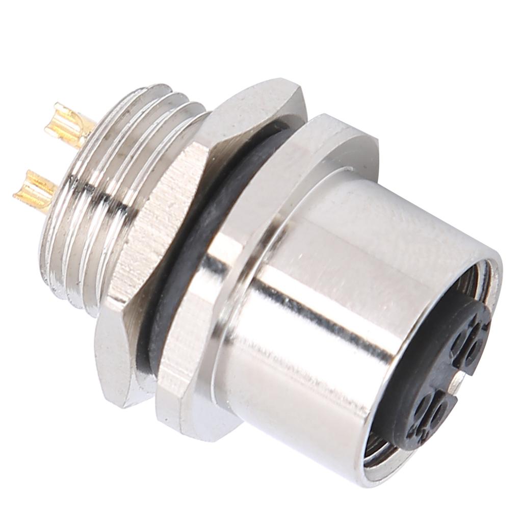 Waterproof Connector Thread Panel Front Mounting Socket Electrical Circuit Accessories M12?B?S4