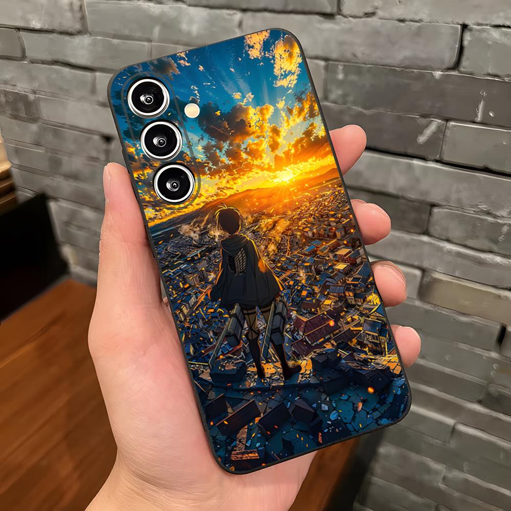 A-Attack On Titan Anime Phone Case For Samsung S26 S25 Plus S20 S20 Plus S22 Ultra S23 FE S21 Plus S21 Ultra Soft Cover