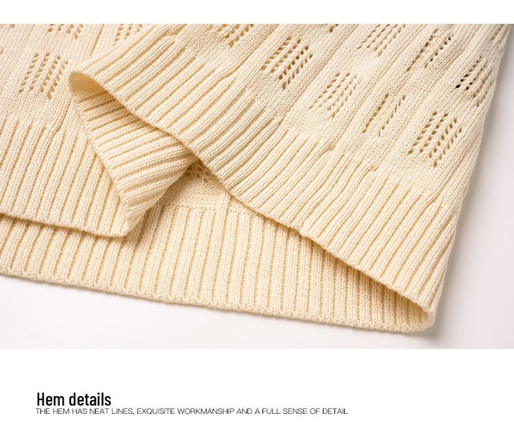 Summer Lapel Short Sleeve Knit Polo: European & American Fashionable Men's Casual Button Cardigan Sweater.