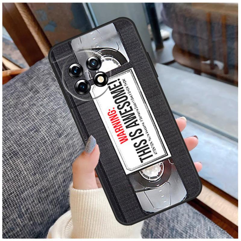 Art Cassette Tape Design Case For OnePlus 13 15 13R 13T 12 12R 11 9 10 Pro 10T 8T Nord 5 CE 2 3 4 Lite N20 N30 Coque