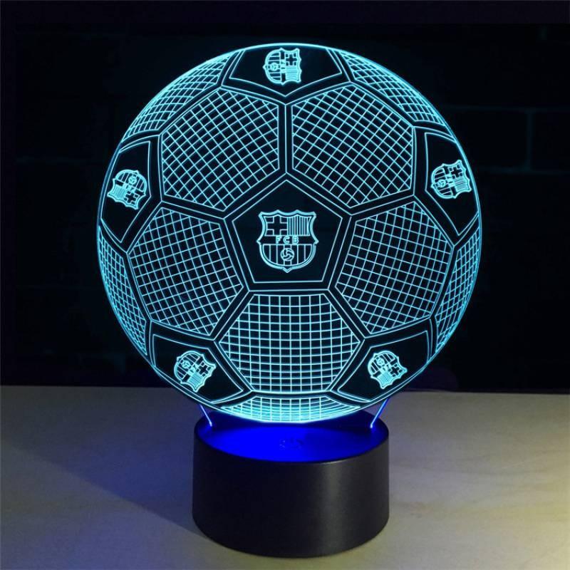 Night Led 3d Light Football Desk Lamp Illuminating Lights 7 Color Remote Gift