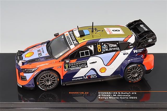 Ixo Hyundai i20 N Rally 1 2025 Monte Carlo Rally 1/43 #8 O. Tänak/M. Järveoja