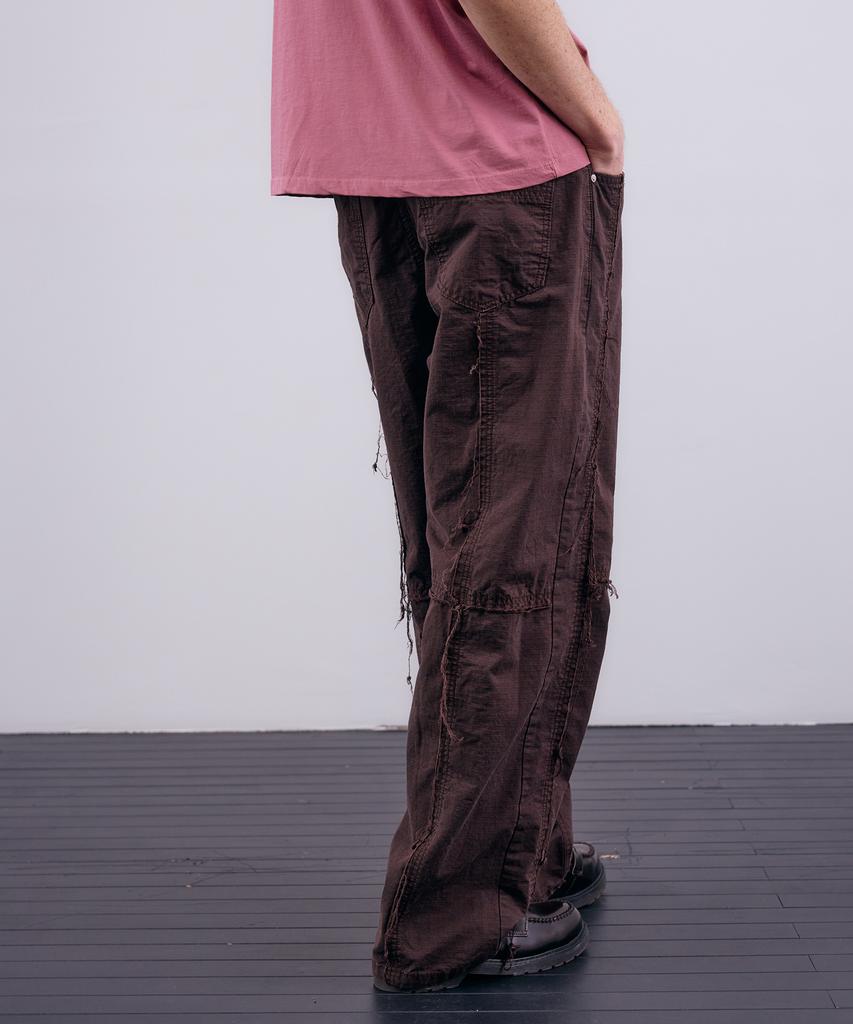 NUAKLE (M) Grid Damage Pants_Mocha Brown