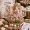 Handmade Flower Fairy Poke Art Kit Thick Board No Sew DIY Poke Art Beginner Friendly with Display Stand Embroidery Craft Set
