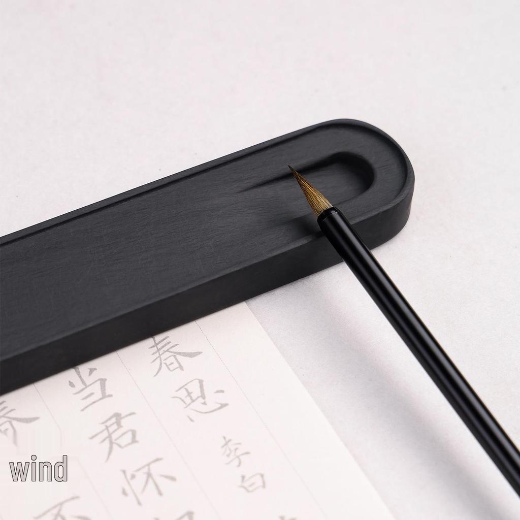 Natural Inkstone Calligraphy Paperweight & Pen Rest - Multi-functional for Brushes and Inks