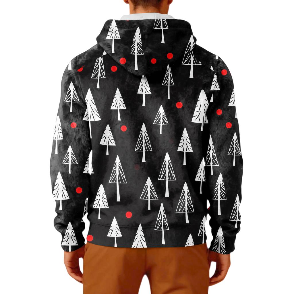 Herr Långärmad Ledig Flanell Huvtröja