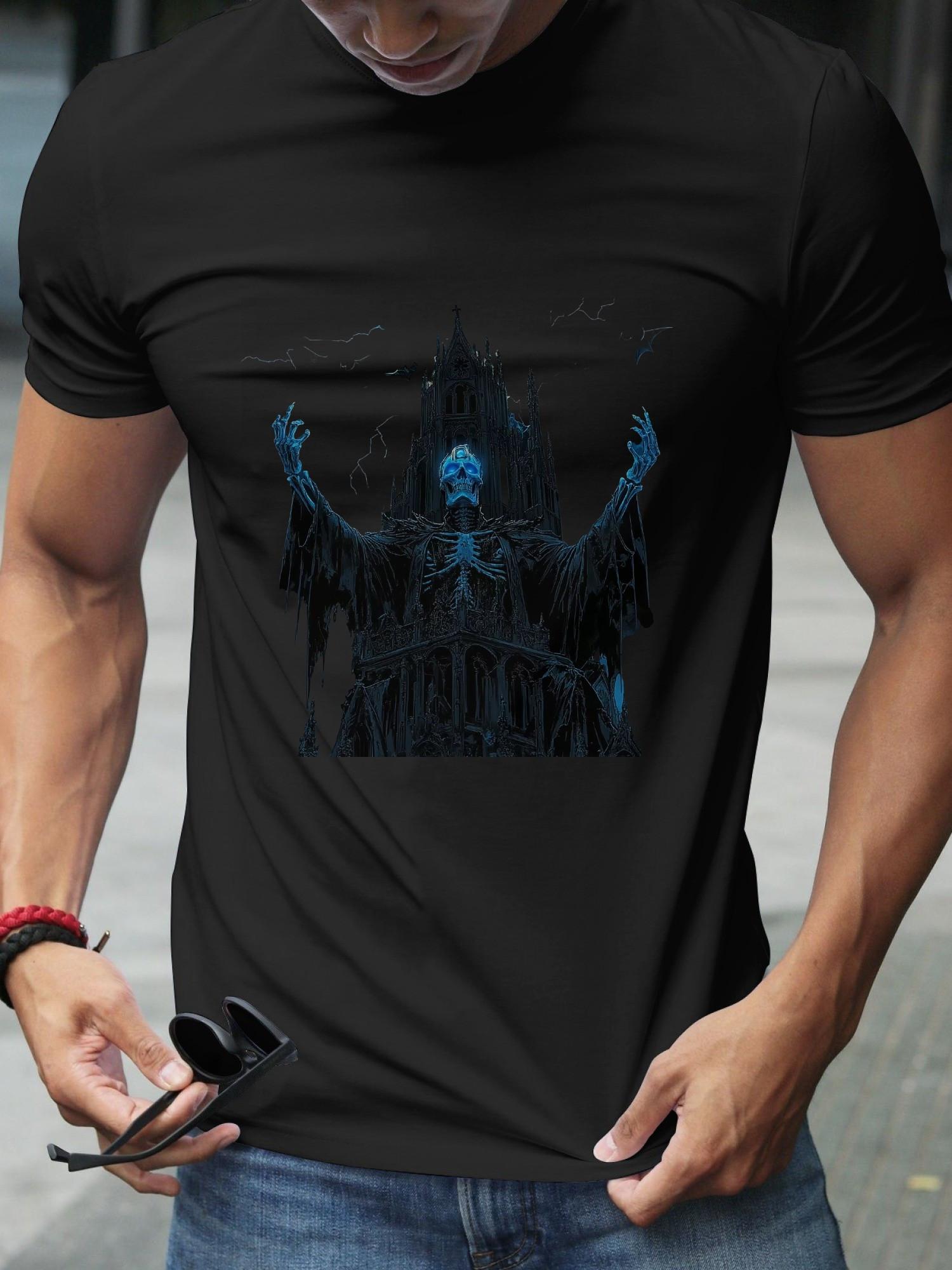 

1pc Gothic Cathedral Moonlight Glow T-shirt S