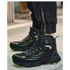 Men's Safety Shoes High Top Work Safety Shoes Steel Toe Sneakers Rotation Button Anti-smash Antipuncture Steel  Safety Boots