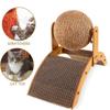 Durable Sisal Cats Scratching Post With Rotating Wheel Design And Natural Wood Structure For Furniture Protections