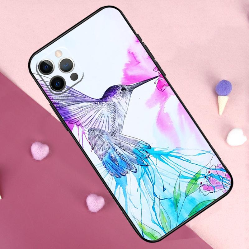 Hummingbird Phone Case For iPhone 17 Pro Max 11 14 15 16 Pro Max Plus 12 13 Mini 17 Air 16e Back Cover