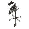 Vintage Design Black Metal Weather Vane, Wind Direction Indicator for Home Garden Decor