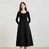 Gejin Elegant Slim Fit Long Sleeve Long Dress