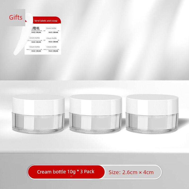 

Drop-Resistant Facial Cream Travel Bottle High-End Cosmetics Sample Empty Bottle Travel Sub-Bottle Cream Tall Bottle Portable Eye Cream Box 10 Grams, Pack of 3