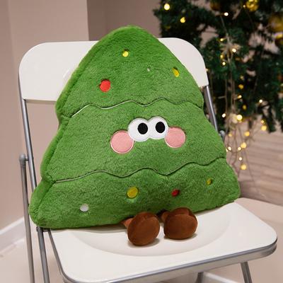 Ins Style Christmas Tree Pillow Sofa Cushion Girls Sleeping Pillow Plush Cute Gift Bay Window Decoration Pillow