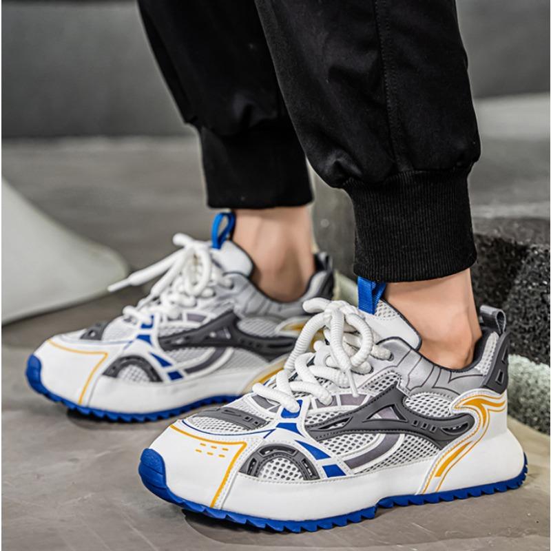 Fashion Men Casual Vintage Sneakers Mesh Breathable Outsole Four Seasons Single Shoe Style Sport Shoes Trendy for Men Basketball Shoes