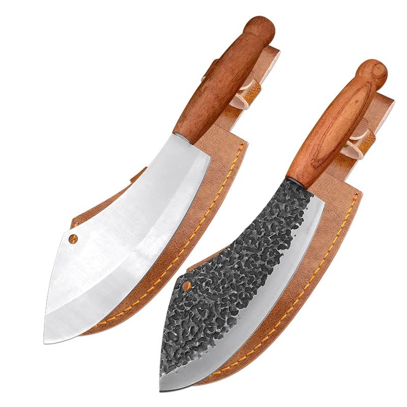 Stainless Steel Boning Knife Meat Cleaver Fishing Slicing Knives Chopping Vegetables 5Cr15Mov Hand Forged Butcher Knives Kitchen