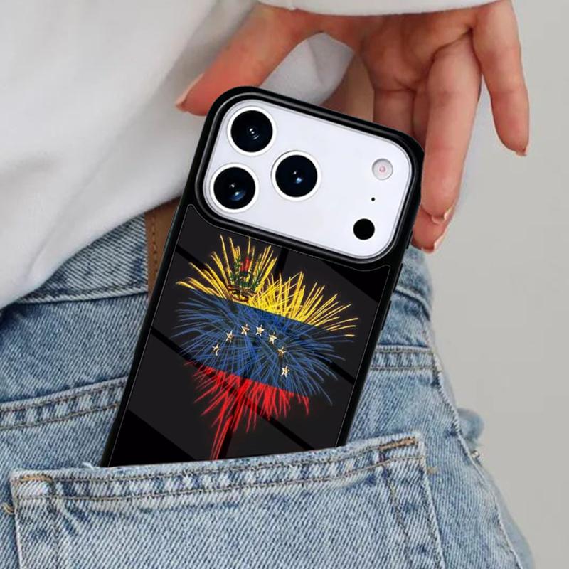 Venezuela Flag Coat Of Arms Soft Phone Case for iPhone 17ProMax 12 13 14 15 16e 17 Pro Max Plus Air Cover
