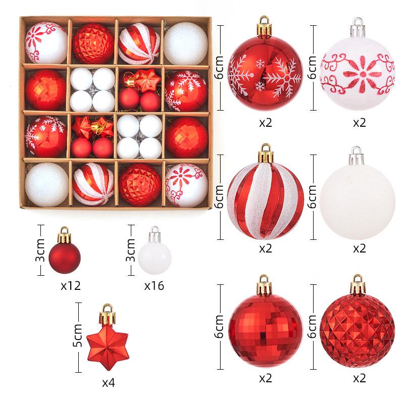 Christmas Decorations 44 Sets Electroplating Painted Balls New Christmas Balls Christmas Tree Pendants Christmas Balls