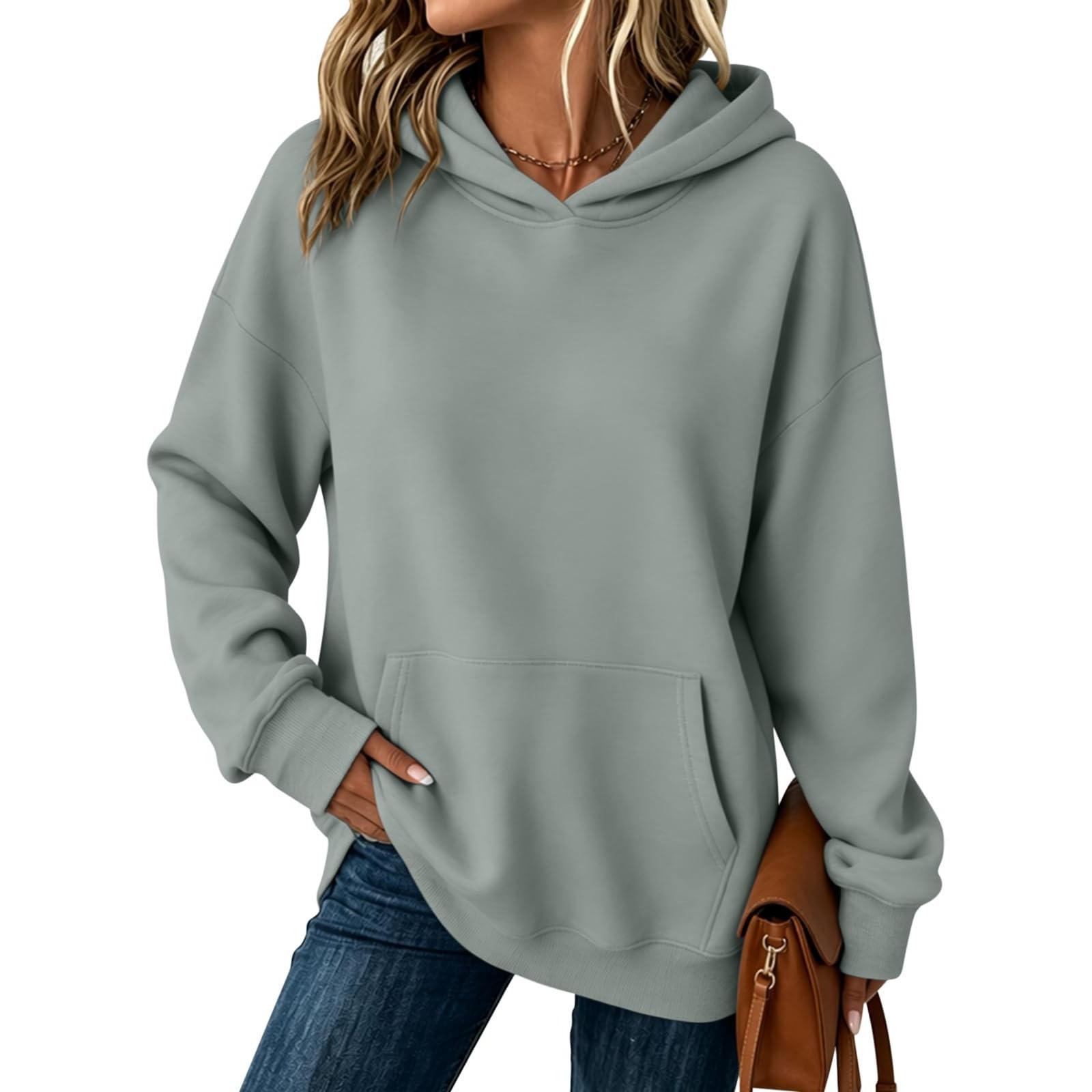 Women s Fashion Button Round Neck Long Sleeve Color Pullover Sweatshirt XL