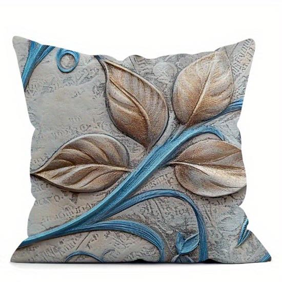 Navy Marbled Polyester PillowcaseSuitable for sofa car bedroom decorative cushion cover pillow cover