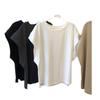 Women's Solid Color Puff Sleeve Cotton Tank Top - Loose, Sleeveless, Anti-Exposure Design, Casual Summer Wear