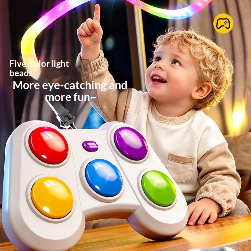 Rhythmuslicht-Verfolgungsspiel Dual-Modus Sensorisches Spielzeug Wiederaufladbare Leuchtende Spielkonsole Kleinkind Früherziehungsspielzeug Spaß Stressabbau