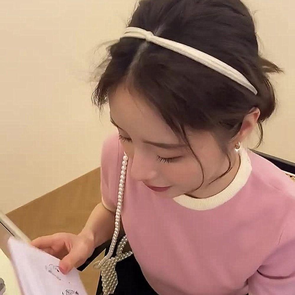 Hoop Women Hairpin PU Leather Headband Korean Style Headwear Thin Hair Band Female Hair Accessories