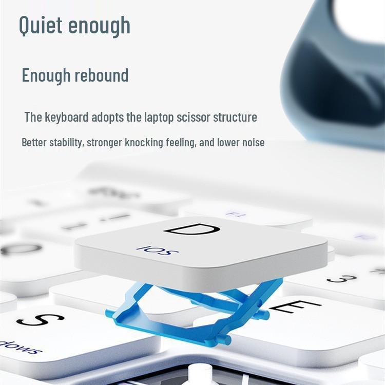 Ultra-thin Bluetooth Smart Keyboard for Apple, Huawei, Xiaomi Devices - Compatible with Mobile Phones and Tablets.