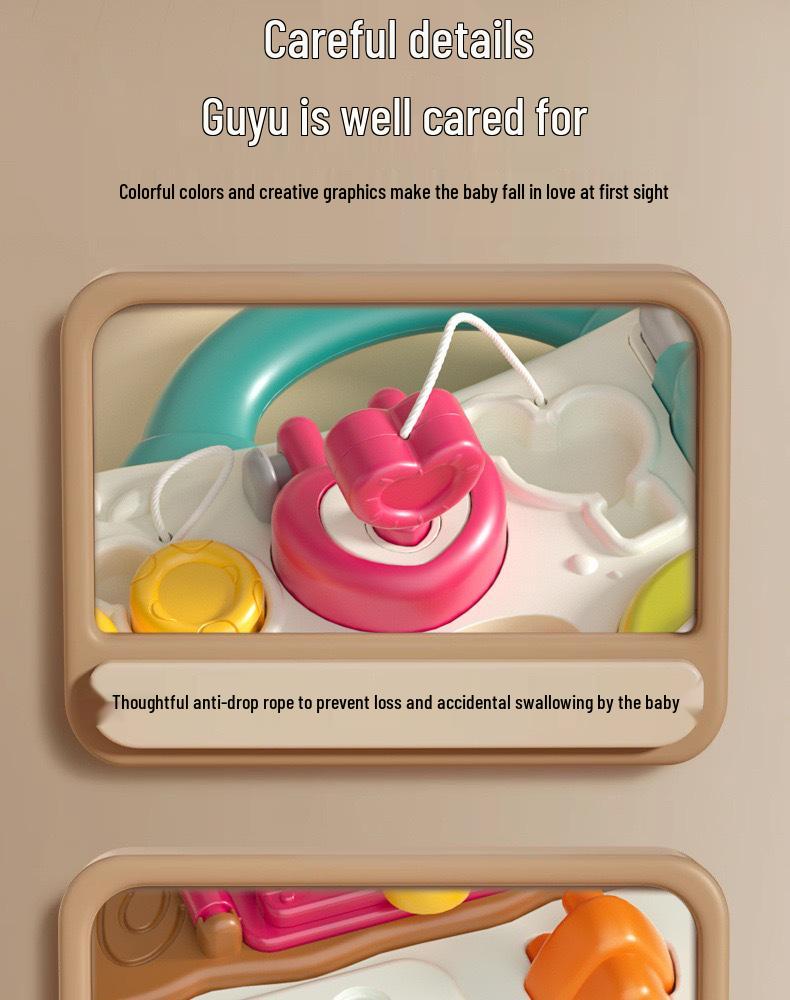 Guyu Montessori Busy Board: Educational Toy for Babies and Toddlers (1-3 Years) - Intellectual Ball Lock Opening Activity