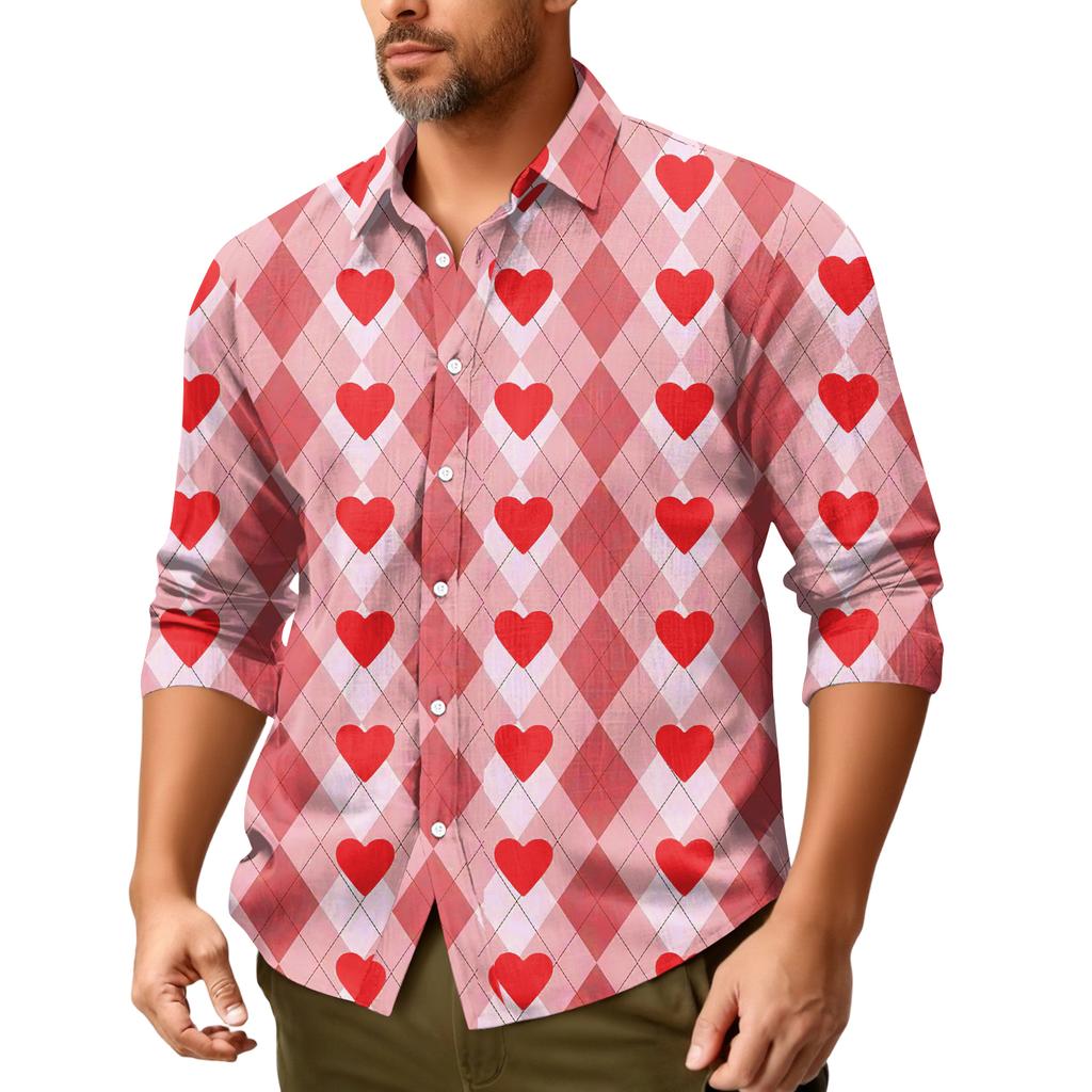 Lässiges, locker sitzendes Langarmhemd für Herren, modisches Revershemd