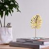 Metal Leaf Decor 21cm/8.26inches Iron Leaf Statue With Base Household Table Decoration Aesthetic Home Table Centerpieces For