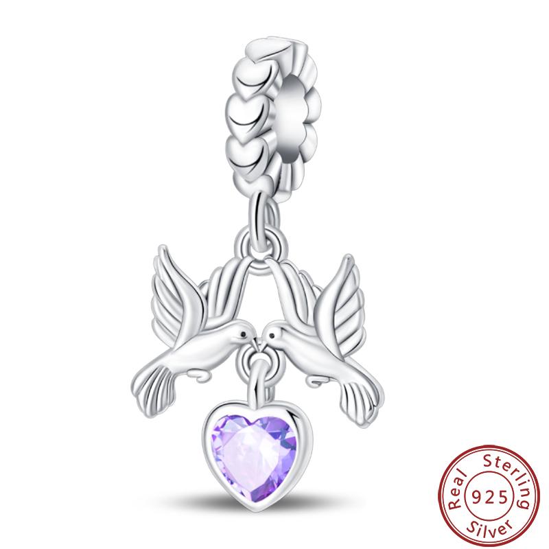 Copper Sincere Emotions Multiple Styles Heart-Shaped Romantic Charms Beads 3Mm Diy Fine Jewelry Making