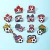 Flag Patriotic Soccer Pins World Cup Football Fan Badges for Jersey Backpack Bags Collectible Team Spirit Accessories