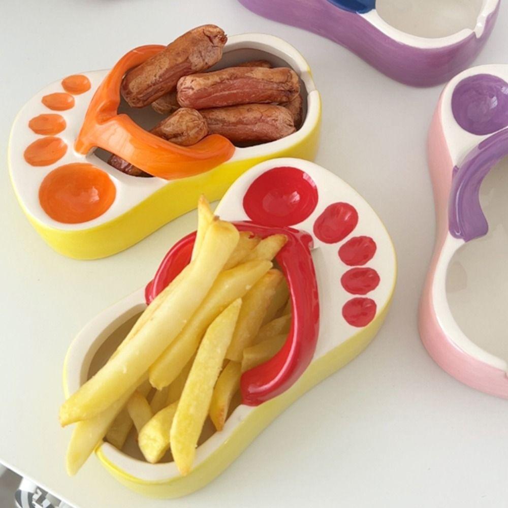 

Поднос для тапочек с узором «елочка», посуда, тарелка для макания с томатным соусом, креативная тарелка для закусок, гостиница