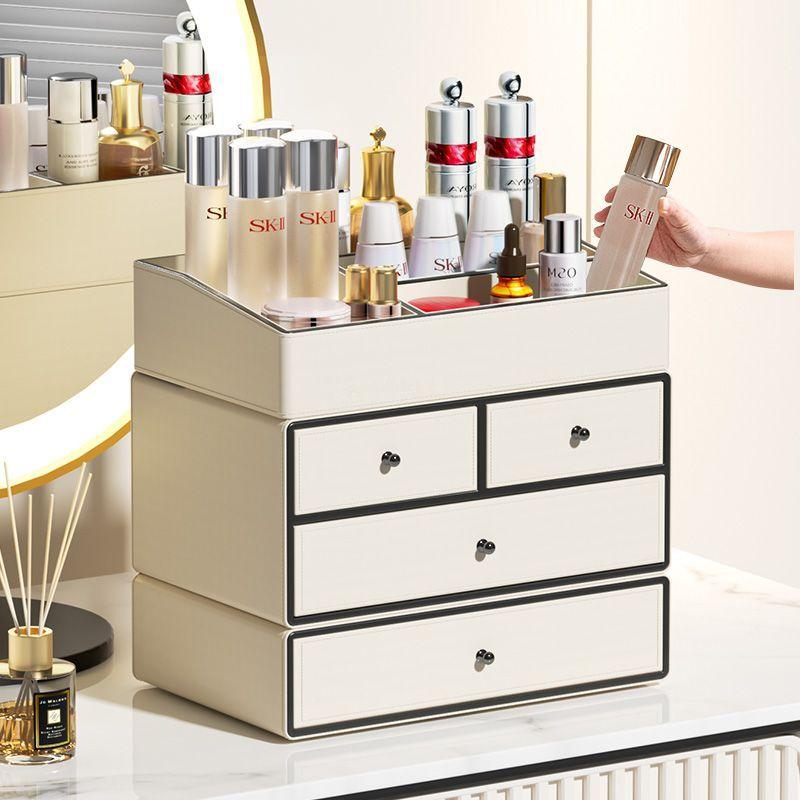 Makeup Organizer Box Division Desk Cosmetics Boxes Skincare Drawer Type Vanity Organization Box Dressing Table Storage Boxes