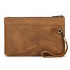 Vintage Handbag RFID Anti-theft Brush Hand Grab Bag Crazy Horse Skin Hand Holding Bag Clutch Bags Men Cowhide Business File Bag