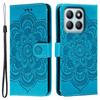 For Honor X8b 4G Case PU Leather Mandala Imprinted Design Wallet Phone Cover