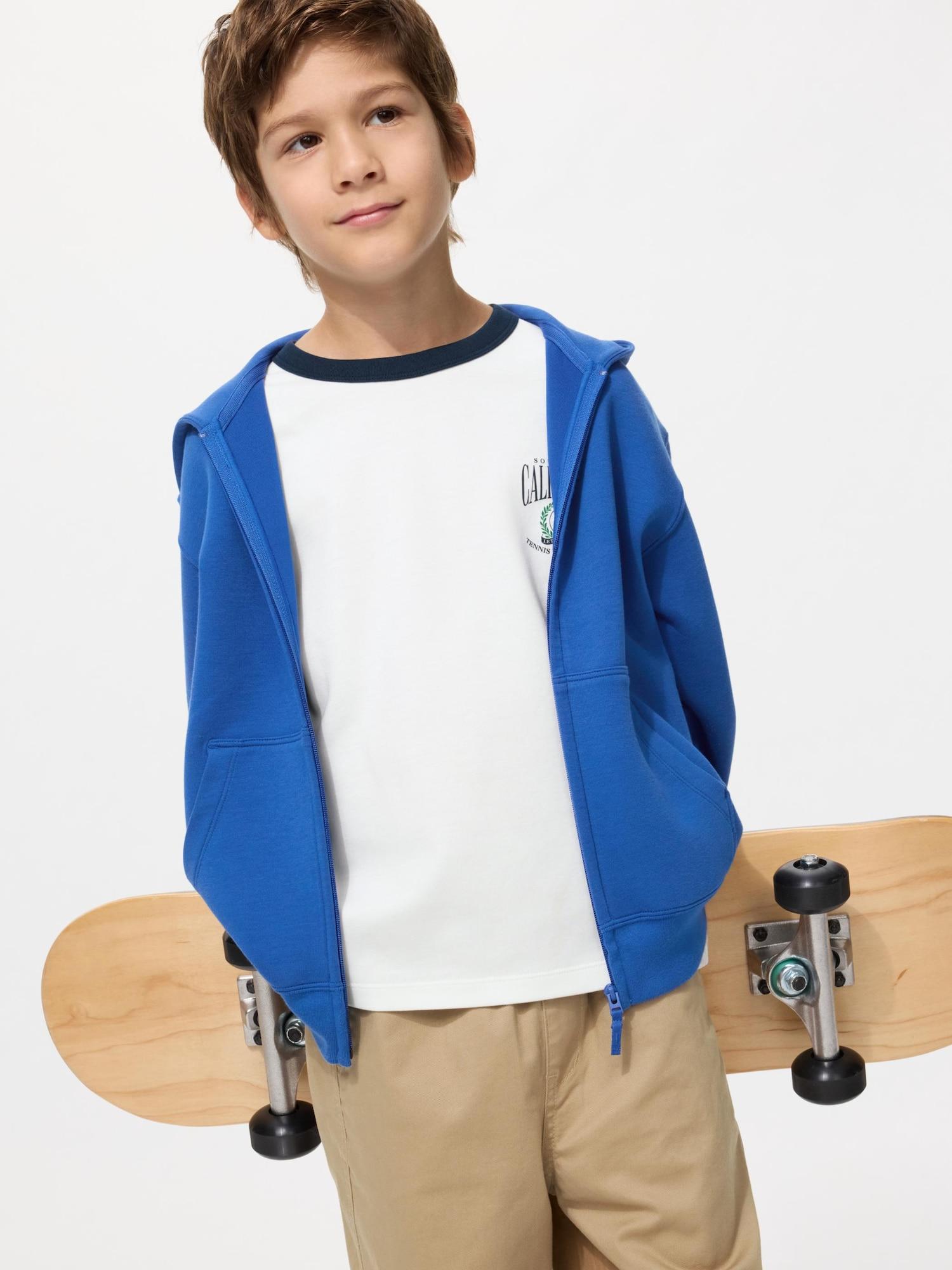 Толстовка с капюшоном Uniqlo Japan Dry Sweat Full Zip 65 BLUE/100