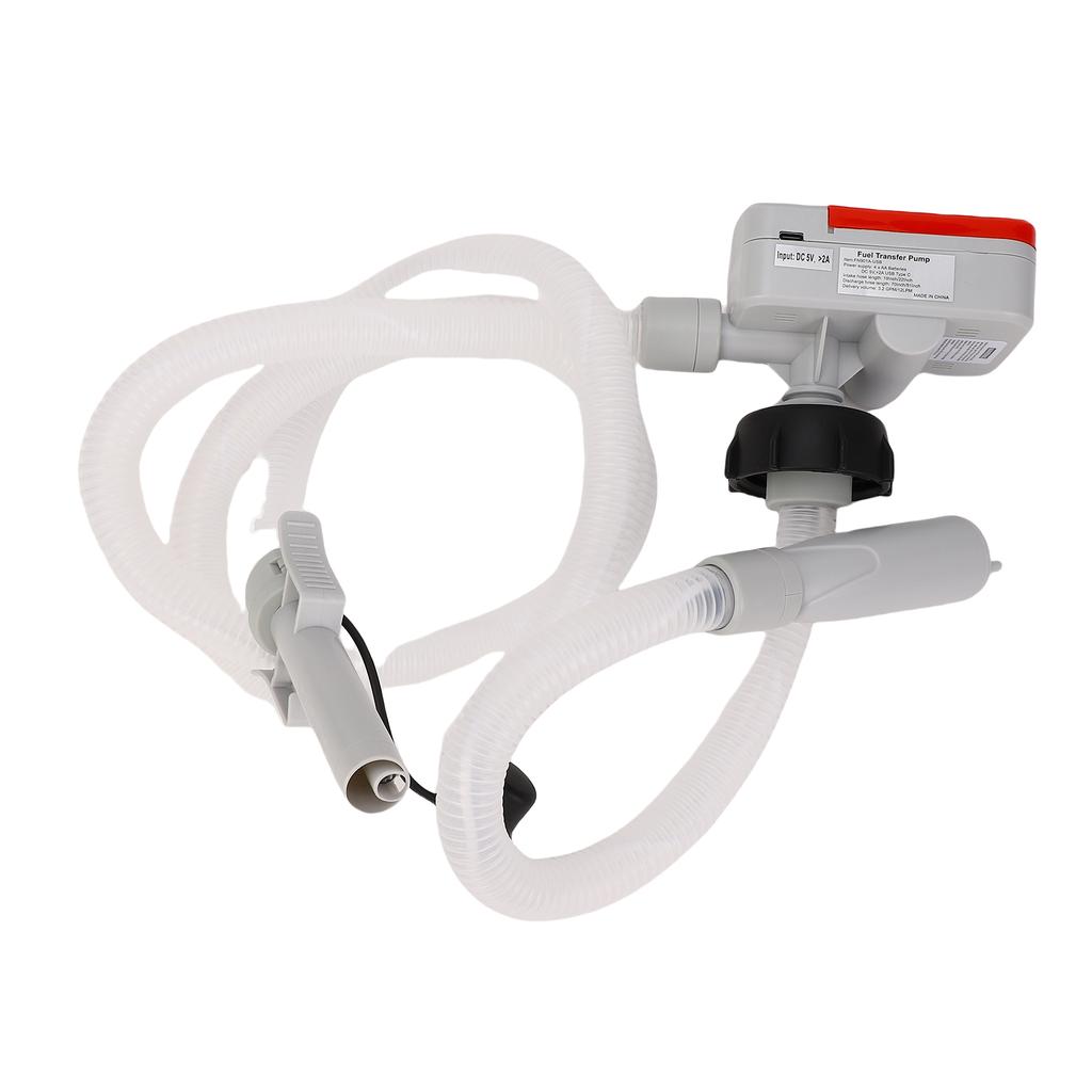 Fuel Transfer Pump 3.2GPM Battery and USB Type C Powered Automatic Stop Liquid Fuel Transfer Pump with 51in Discharge