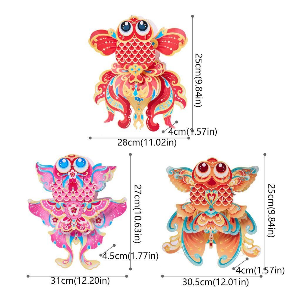 Cute Chinese Fish Lantern Waterproof Celebration Lantern Handheld Goldfish Lantern  New Year