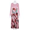 Fashion Women Long Sleeve Floral Print Long Maxi Dress Ladies Casual Boho Dress