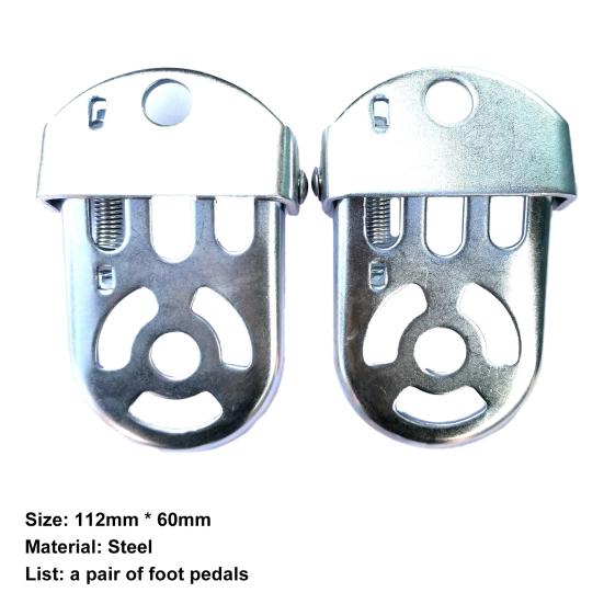 1 Pair Bike Foot Peg Strong Loading Folding Steel Anti-rust Bike Foot Footrest Pedal for MTB