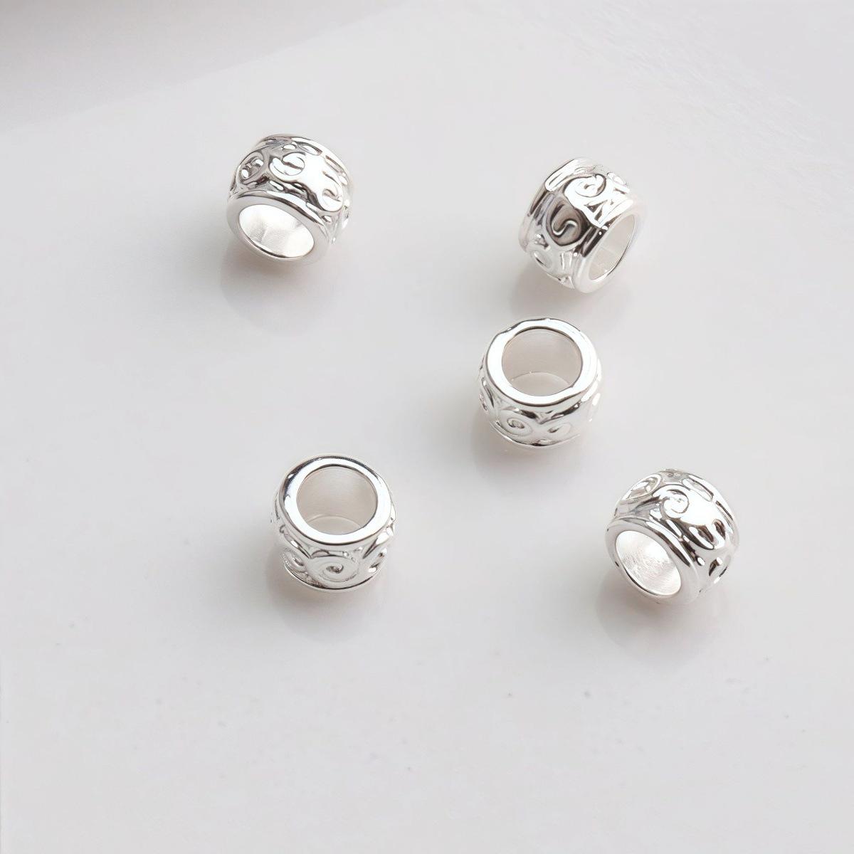 Позолоченная 14K крупноотверстная бочкообразная бусина-разделитель для изготовления украшений своими руками