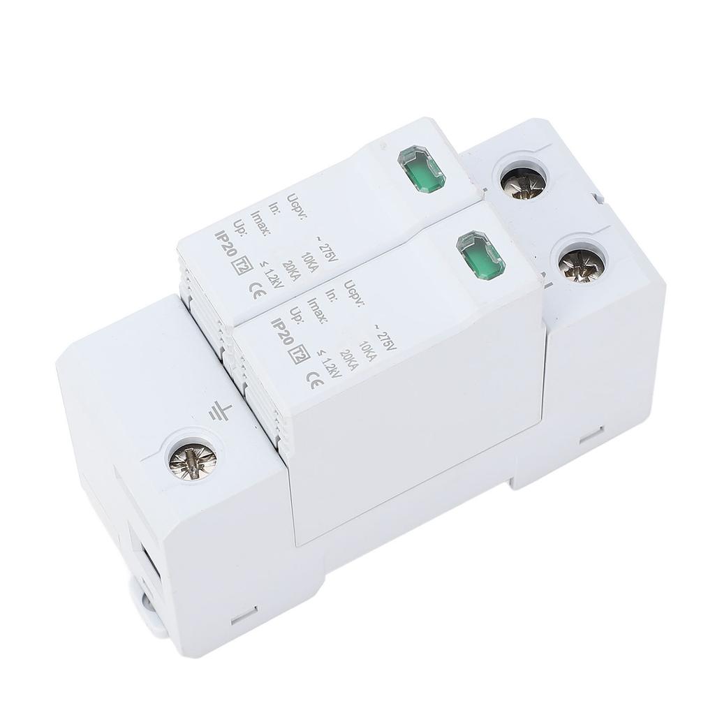 Surge Protector 2P 10?20KA AC SPD 35mm Rail Installation Surge Protective Device for Home 275VAC