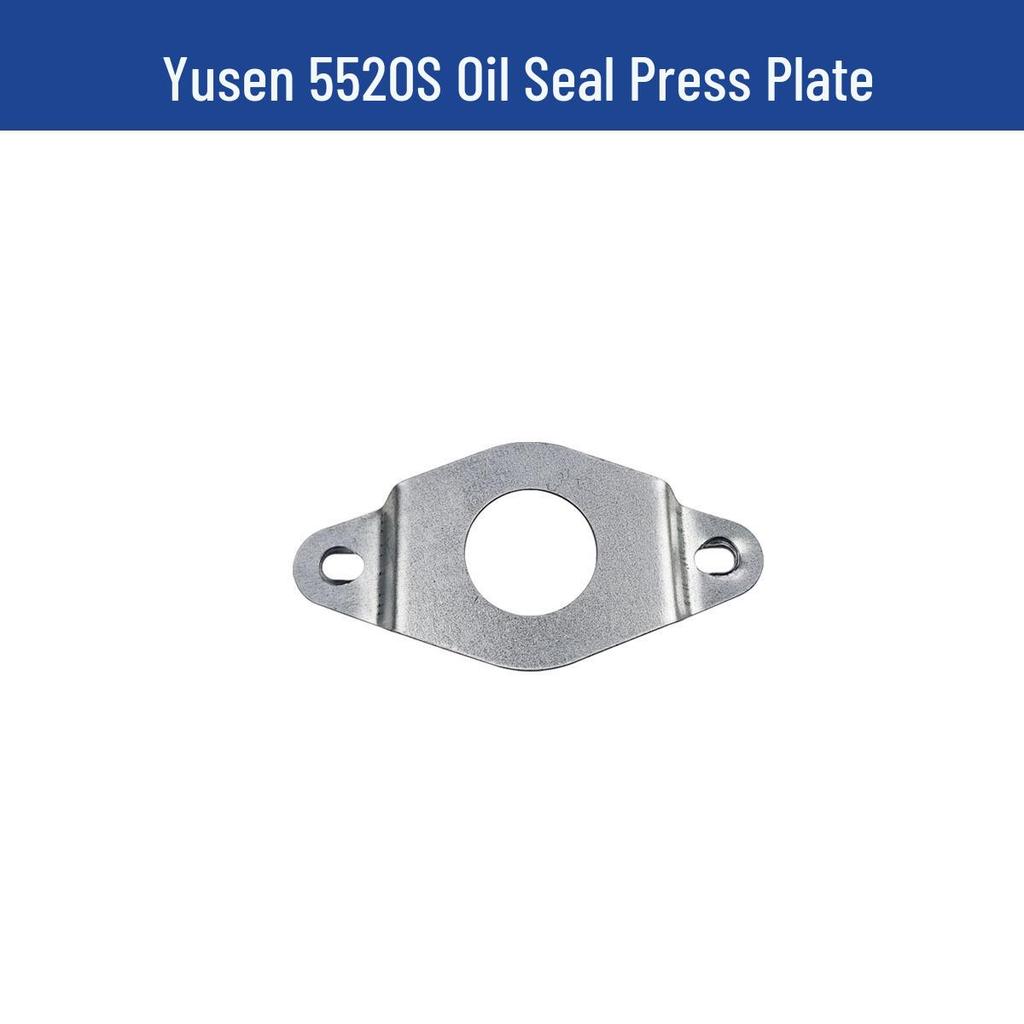 Yusen Chainsaw 5520 Parts: Cylinder, Carburetor, Clutch, Drive Disc, Pull Starter, Ignition Coil, Air Filter.
