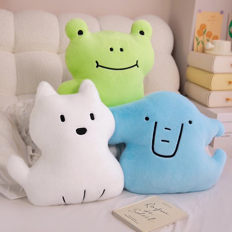 Cartoon Cute Elephant Puppy Dog Throw Pillow Plush Toy Doll Frog Doll Home Pillow Girl Doll