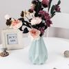 Origami Plastic Vase White Imitation Ceramic Flower Pot Flower Basket Flower Vase Home Decor (Flower Not Included)