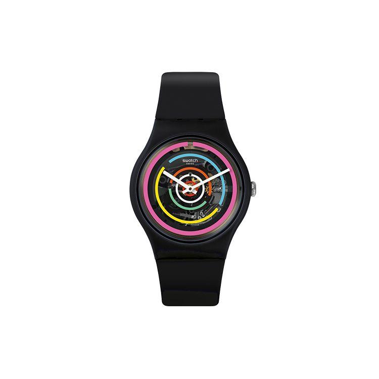 

Swatch Originals Series Quartz Movement Payable Smart Watch 41Mm Black Dial Plastic Case Silicone Strap Unisex watches SVIB106-1200 Multicolor