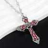 Gothic Retro Necklace Alloy Vintage Pendant Necklace Engraved Floral Necklace Unisex Jewelry for Men Women Party Gatherings