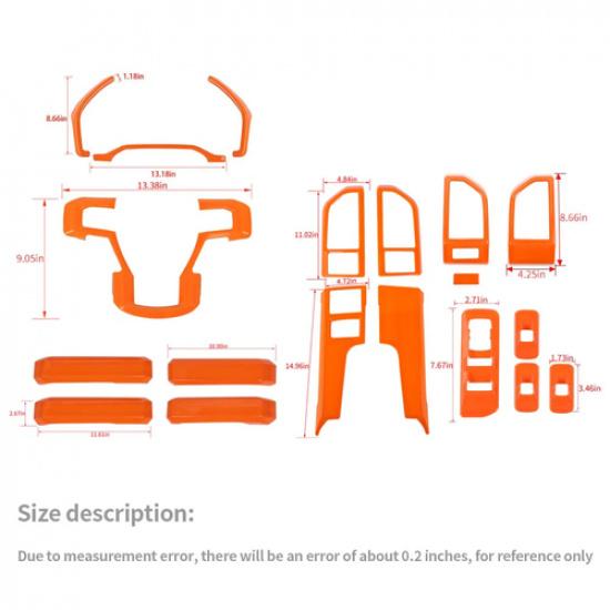 Orange Car Exterior Interior Full Trim Covers for Ford F150 15-20 Accessories